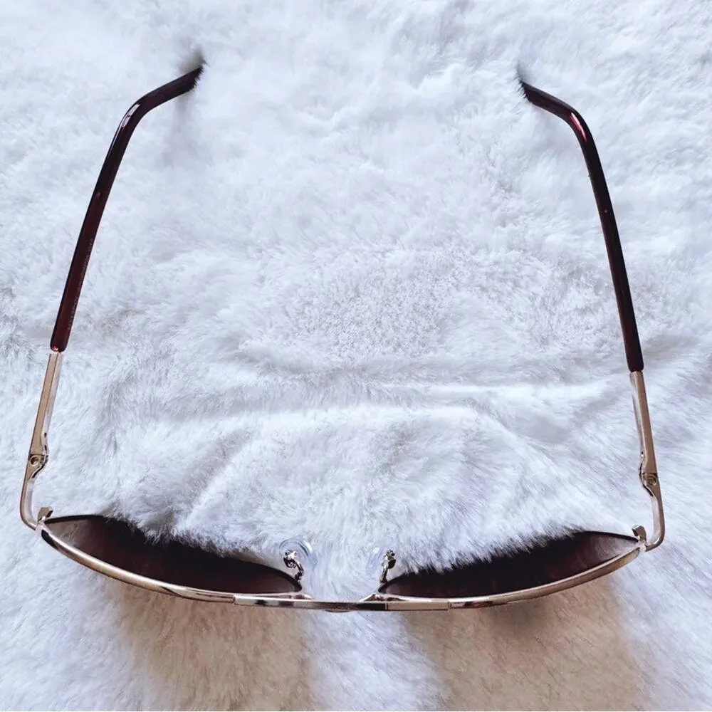 Troy Brown Rectangular Polarized Sunglasses